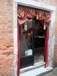 Front of the Casin dei Nobili shop at the Sotoportego del Casin dei Nobile street
