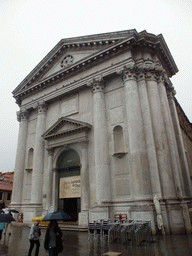 Front of the Chiesa San Barnaba church at the Campo San Barnaba square