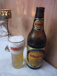 Meera beer at the Ristorante Indiano Maharani restaurant in Mestre