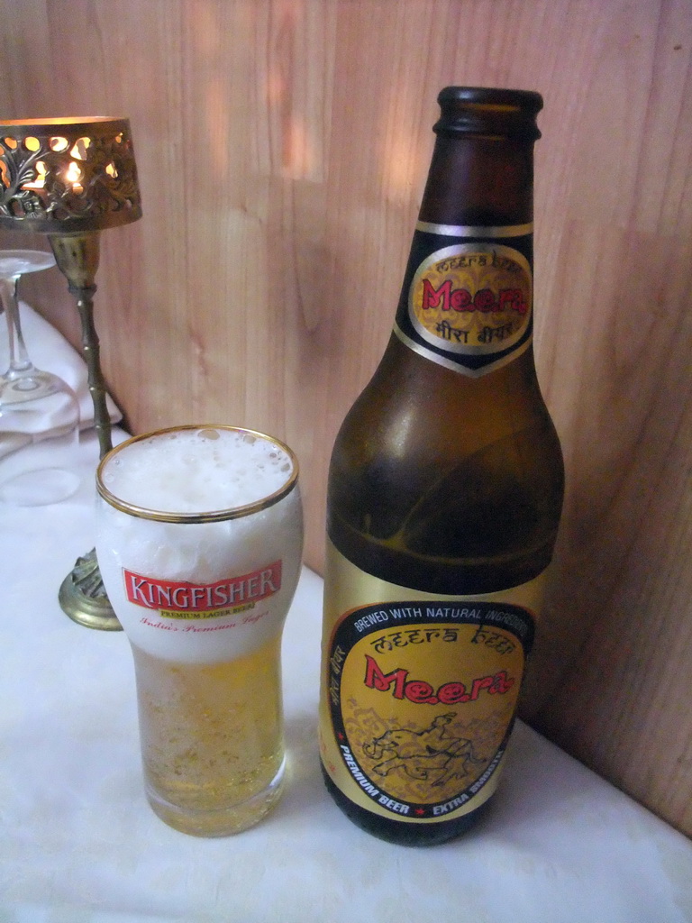 Meera beer at the Ristorante Indiano Maharani restaurant in Mestre