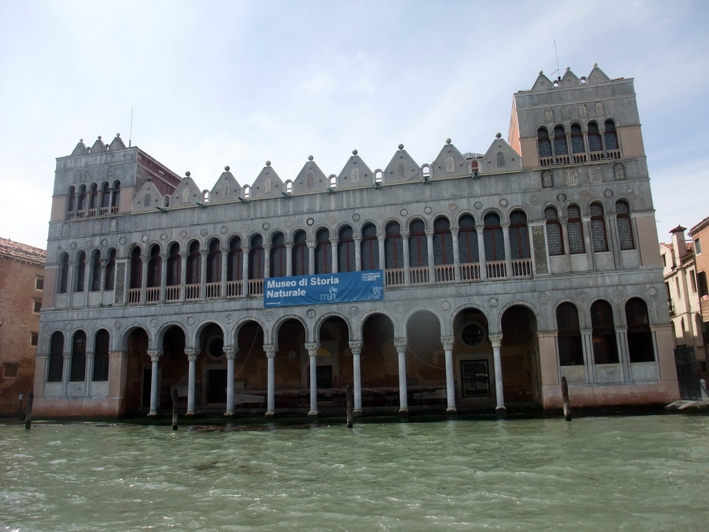 The Museo di Storio Naturale museum at the Fondaco dei Turchi building, viewed from the Canal Grande ferry