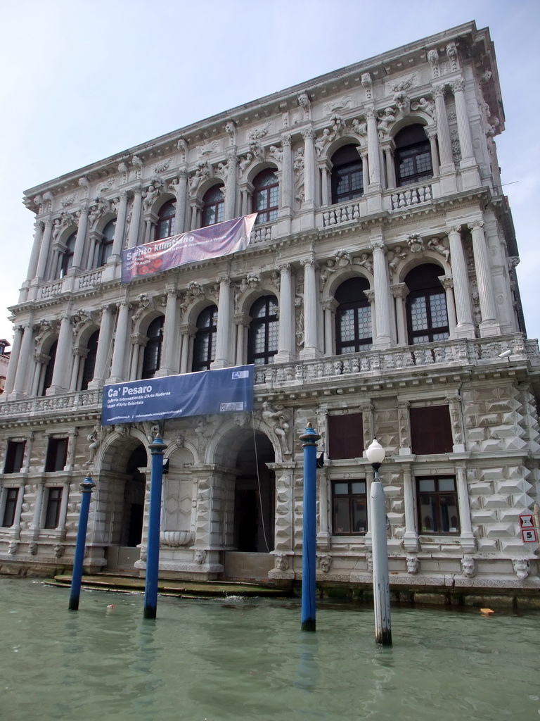 The Ca` Pesaro palace, viewed from the Canal Grande ferry