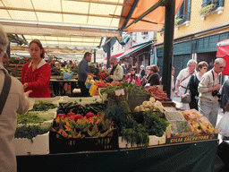 Vegetable market stall at the Campo della Pescaria square