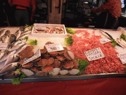 Fish market stall at the Campo della Pescaria square