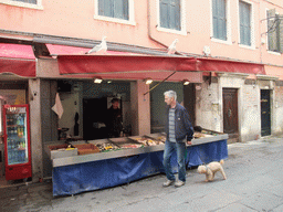 Fish market at the Calle Beccarie Cannaregio street