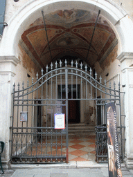 Front of the Chiesa di San Giovanni Elemosinario church at the Ruga Vecchia San Giovanni street