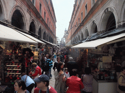 Shops at the Ruga degli Orefici street