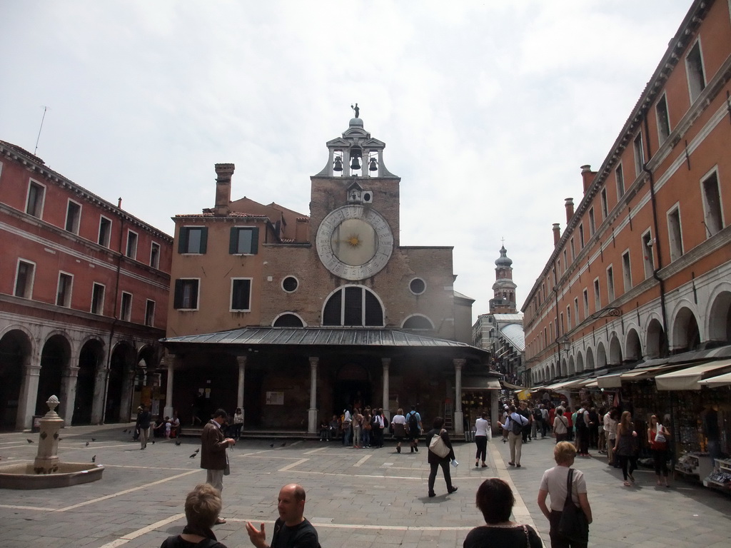 Front of the Chiesa di San Giacomo di Rialto church at the Campo San Giacomo square