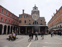 Front of the Chiesa di San Giacomo di Rialto church at the Campo San Giacomo square