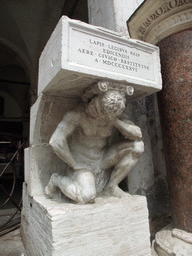 Statue `Il Gobbo di Rialto` by Pietro da Salò, at the Campo San Giacomo square