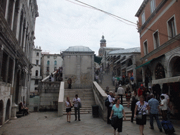 The Ruga degli Orefici street and the Ponte di Rialto bridge over the Canal Grande