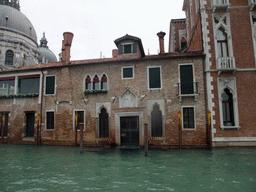 The Ex-Abbazia San Gregorio building at the Canal Grande, viewed from the ferry to the Lido di Venezia island