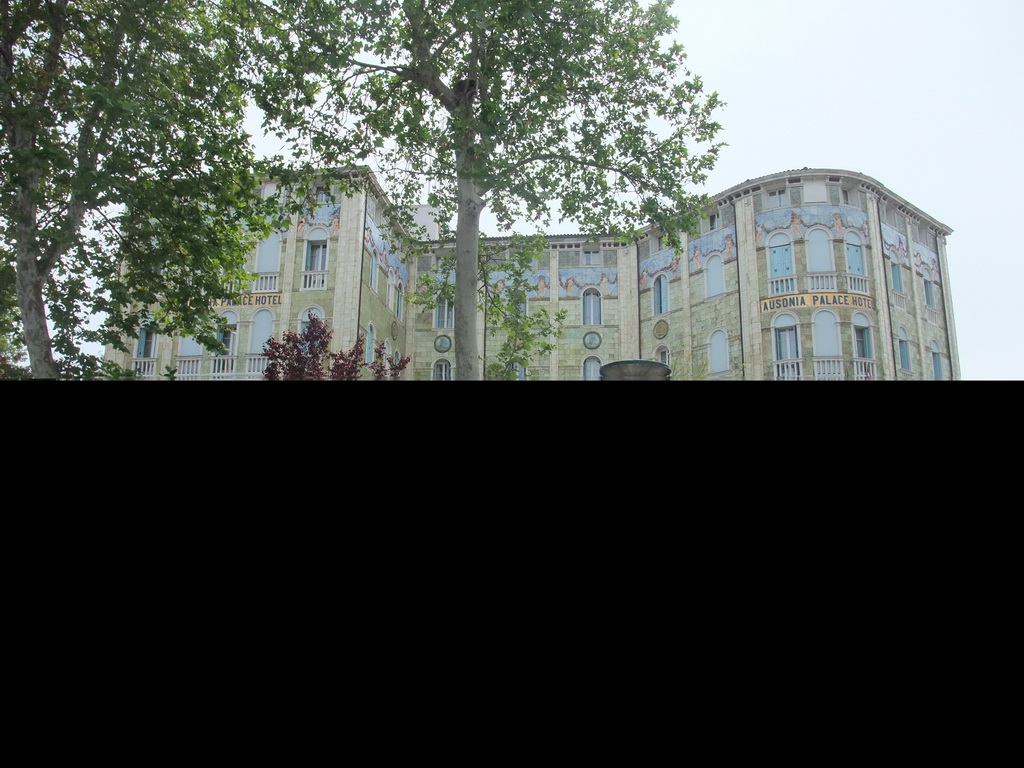 Front of the Ausonia Hungaria building at the Gran Viale Santa Maria Elizabetta street at the Lido di Venezia island