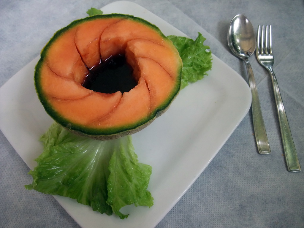 Melon at the Roxy restaurant at the Lido di Venezia island