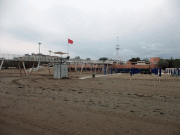 Public beach at the east end of the Gran Viale Santa Maria Elizabetta street at the Lido di Venezia island