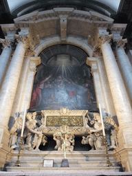 Chapel of the Basilica di Santa Maria della Salute church with the painting `Descent of the Holy Ghost` by Titian