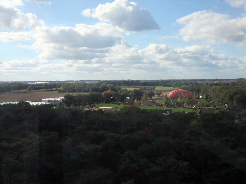 The Education and Innovation section with the My Green World pavilion, viewed from the Floriadebaan funicular