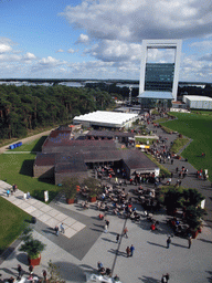 The Environment section with the Innovatoren Jo Coenen tower and the Floriade Street, viewed from the Floriadebaan funicular