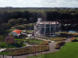 The Environment section with the Rabo Earthwalk pavilion, viewed from the Floriadebaan funicular