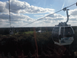 The Floriade Theatre at the World Show Stage section and the Floriadebaan funicular, viewed from inside