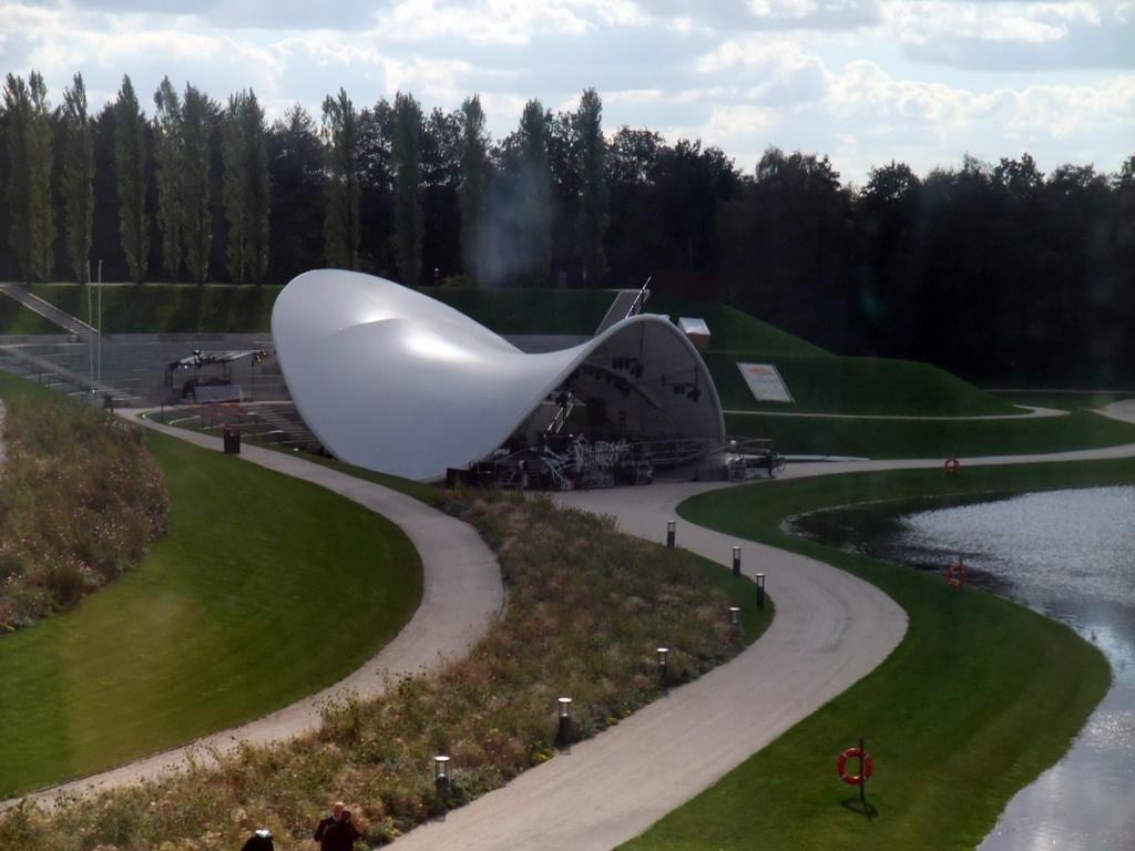 The Floriade Theatre at the World Show Stage section, viewed from the Floriadebaan funicular