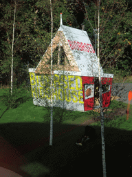 The Biobased Kidshouse at the Education and Innovation section, viewed from the upper floor of the My Green World building