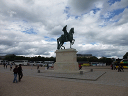 Equestrian statue of King Louis XIV in front of the Palace of Versailles