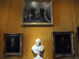 Paintings and bust in the 17th Century Galleries in the Palace of Versailles