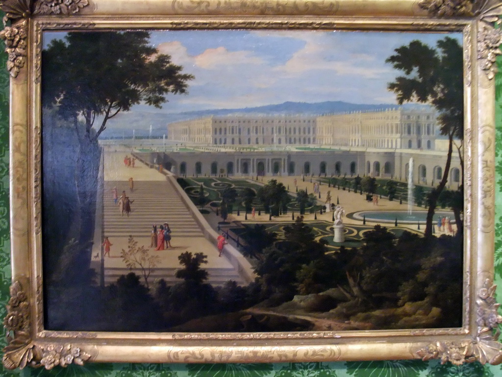 Painting of the Palace of Versailles, in the 17th Century Galleries in the Palace of Versailles