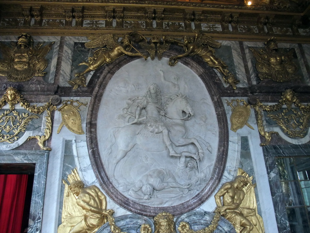Relief of King Louis XIV in the Salon of War in the Palace of Versailles