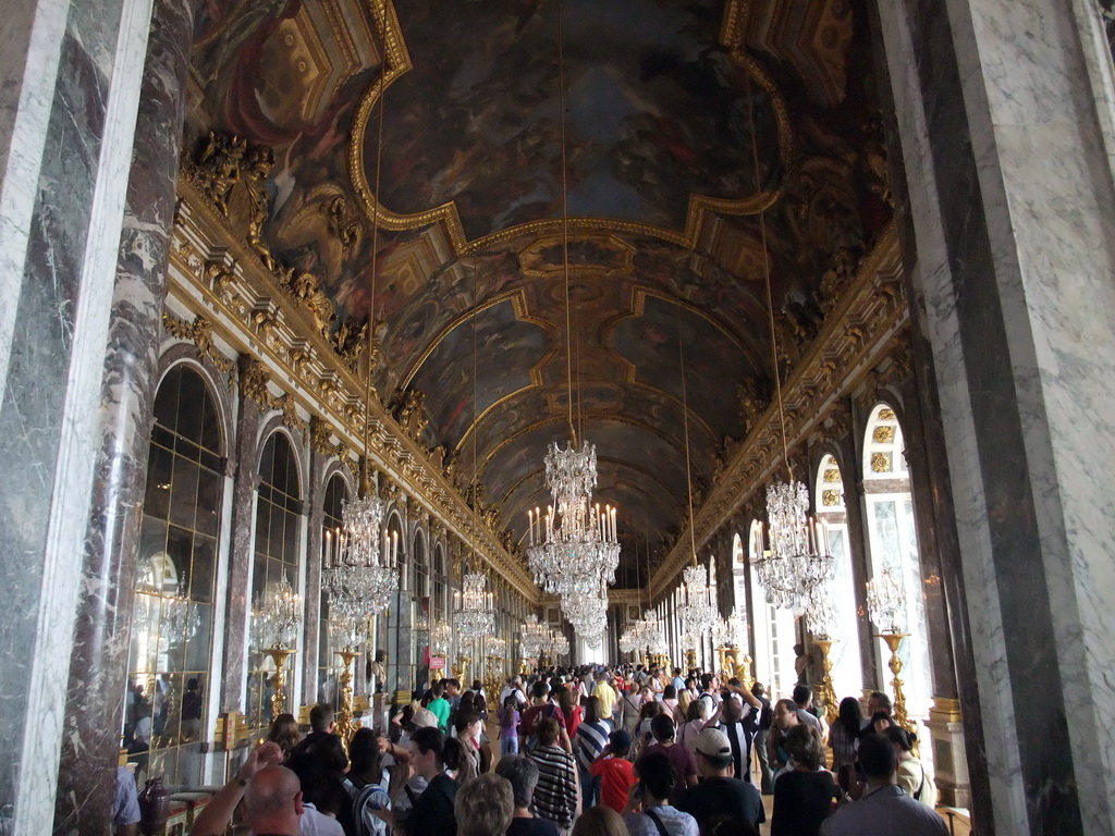 The Hall of Mirrors, in the Palace of Versailles