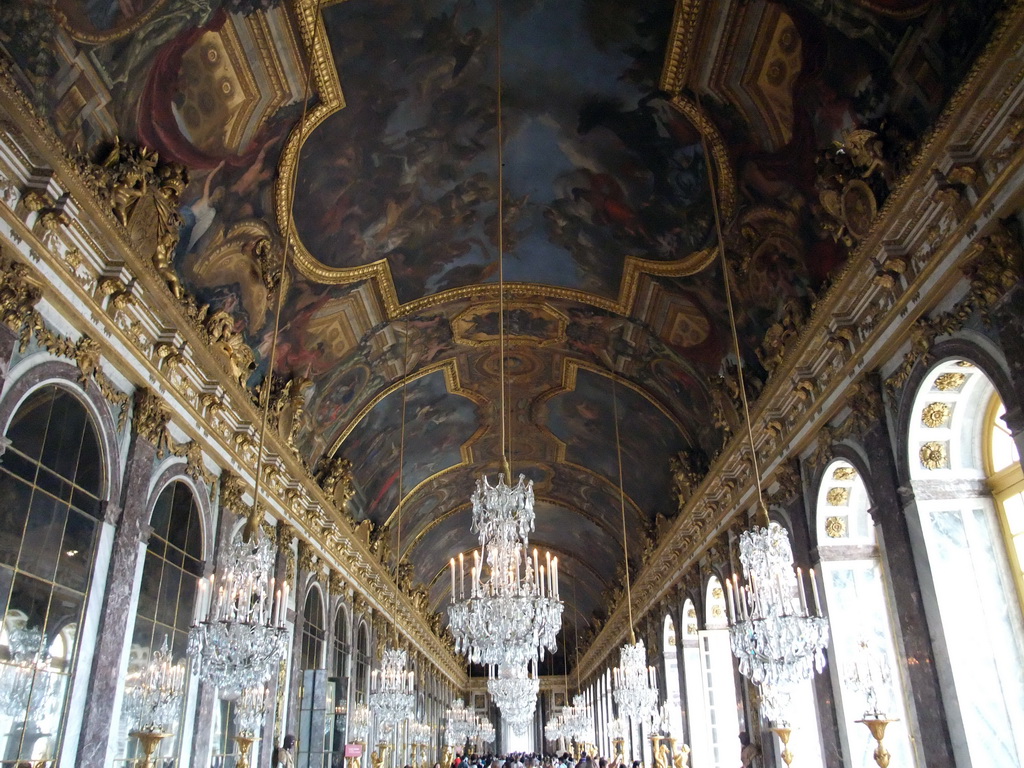 The Hall of Mirrors, in the Palace of Versailles