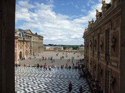 The square in front of the Palace of Versailles, viewed from the Palace of Versailles