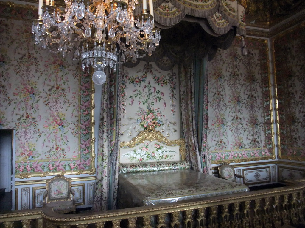 The Queen`s Bedroom in the Grand Appartement de la Reine in the Palace of Versailles