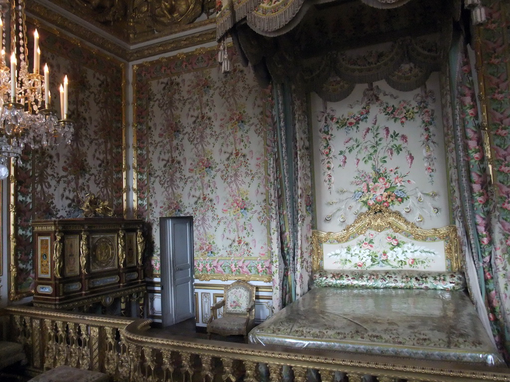 The Queen`s Bedroom in the Grand Appartement de la Reine in the Palace of Versailles