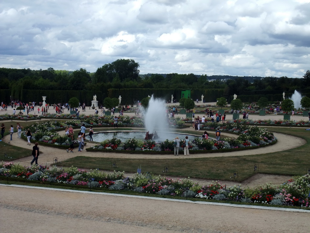 The south Bassin des Lézards fountain in the Gardens of Versailles