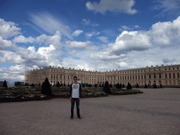 Tim at the Gardens of Versailles and the south back side of the Palace of Versailles