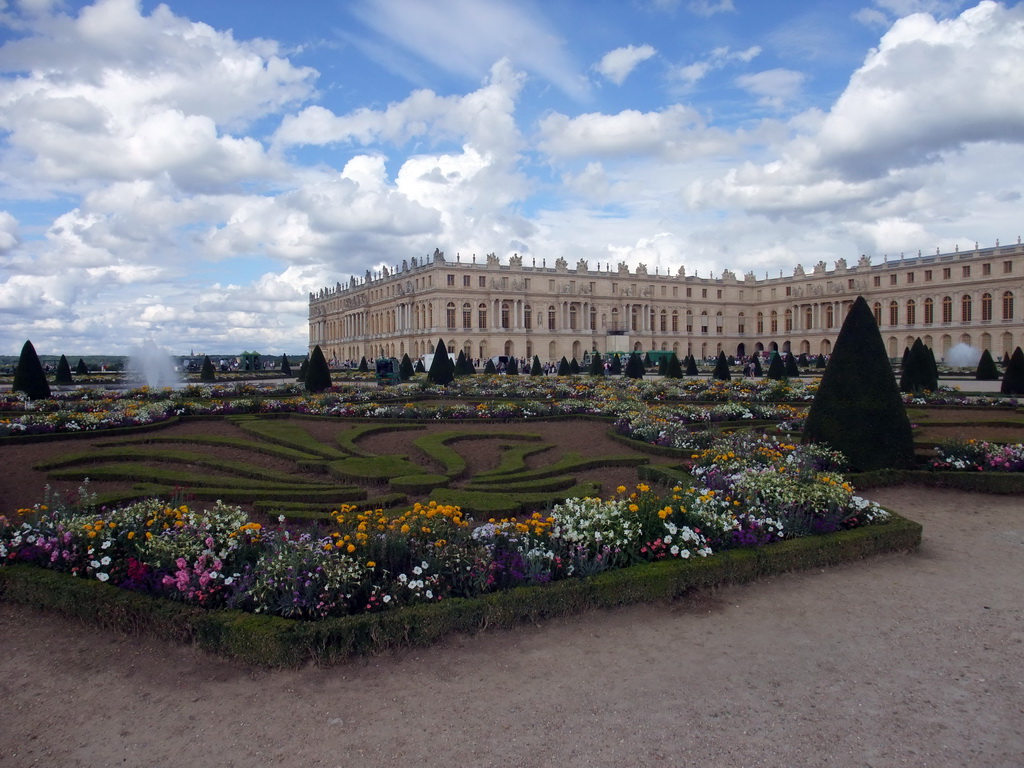 The Gardens of Versailles and the south back side of the Palace of Versailles