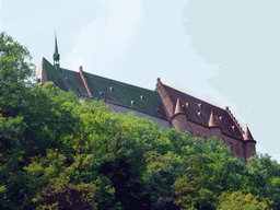 The Vianden Castle, viewed from the Rue Victor Hugo street