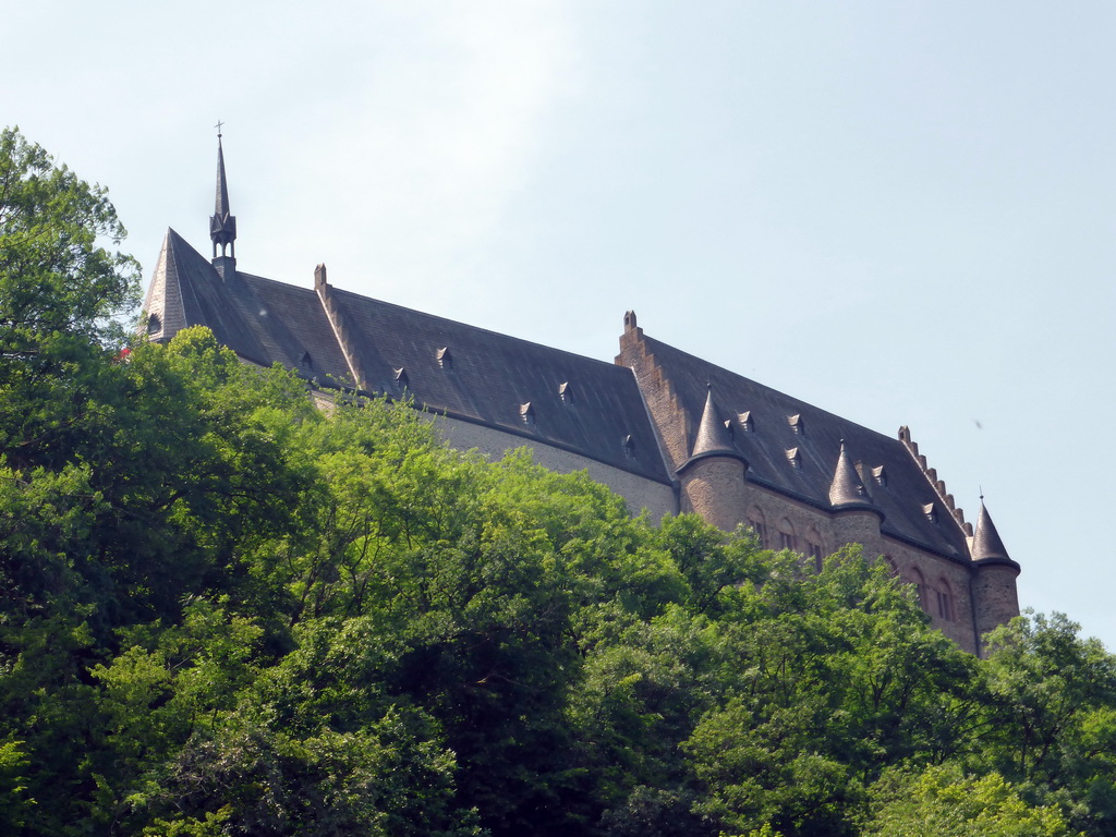 The Vianden Castle, viewed from the Rue Victor Hugo street