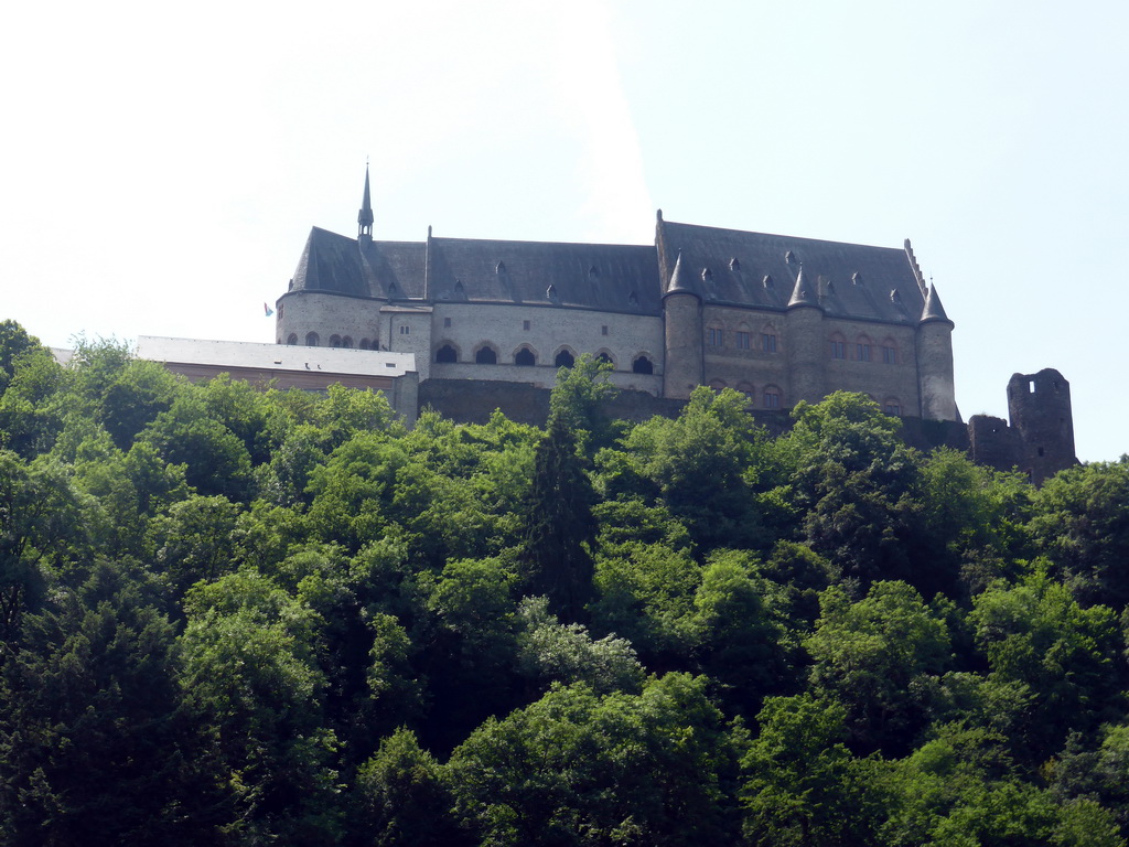 The Vianden Castle, viewed from the Rue Victor Hugo street