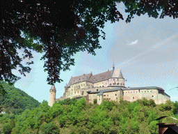 The Vianden Castle, viewed from the Rue de Diekirch street