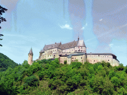 The Vianden Castle, viewed from the Rue de Diekirch street