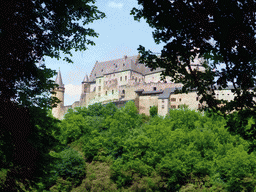 The Vianden Castle, viewed from the Rue de Diekirch street