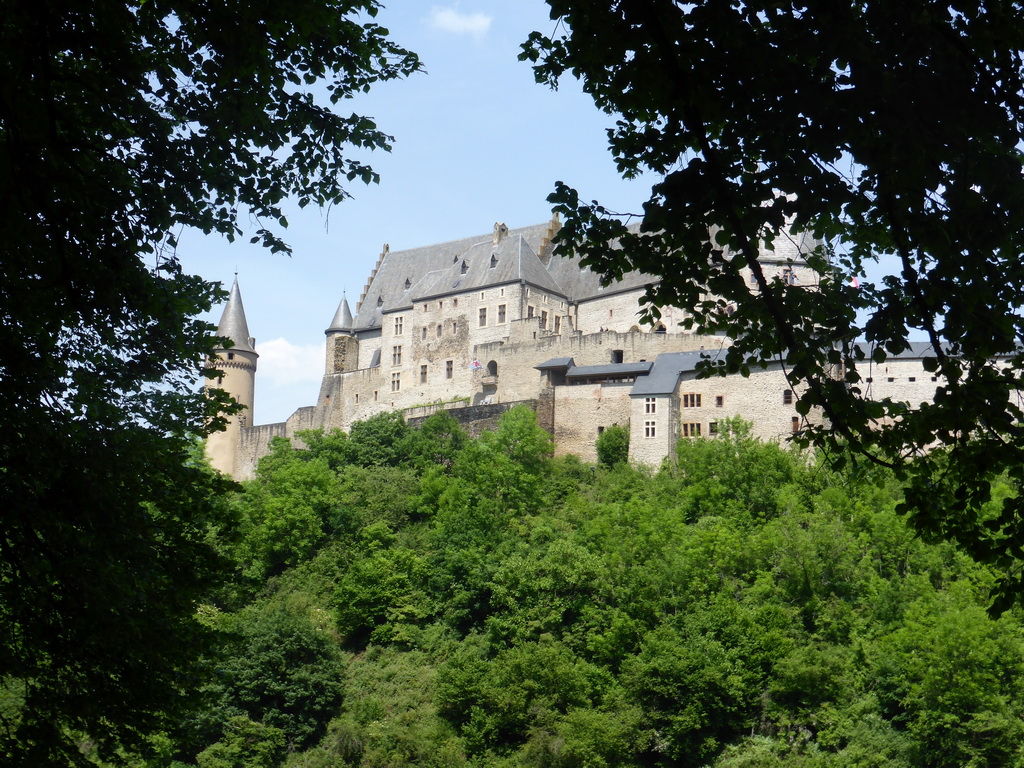 The Vianden Castle, viewed from the Rue de Diekirch street