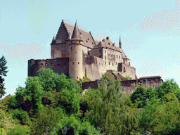 The Vianden Castle, viewed from the Schank street