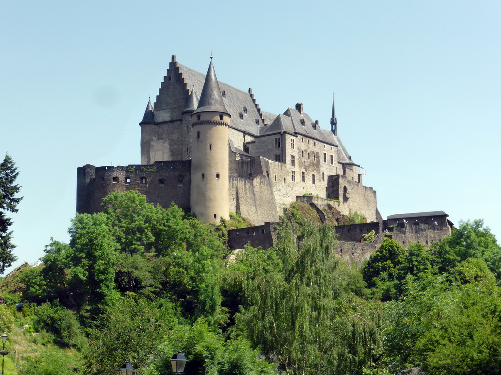 The Vianden Castle, viewed from the Schank street