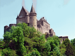 The Vianden Castle, viewed from the Schank street