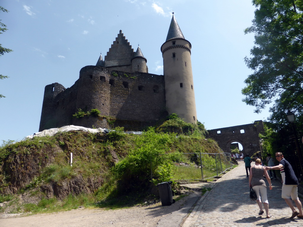 The Vianden Castle, viewed from the Montée de Château street