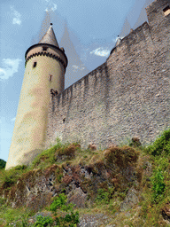 Northwest side of the Vianden Castle, viewed from the outer square